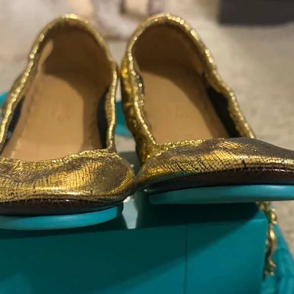 Gold Women's Flats by Tieks - Picture 5 of 7